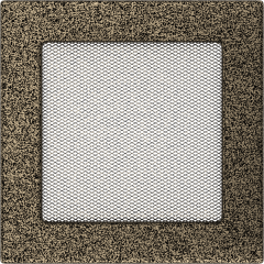 Krbová mřížka Oskar černo-zlatá - Velikost mřížky krbu: 22 x 22 bez žaluzie