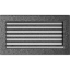 Krbová mřížka černo stříbrná - Velikost mřížky krbu: 17 x 49 se žaluzií