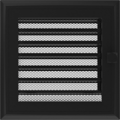Krbová mřížka Oskar černá - Velikost mřížky krbu: 11 x 24 bez žaluzie