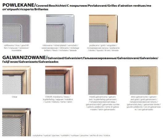 Krbová mřížka Oskar grafitová - Velikost mřížky krbu: 11 x 32 bez žaluzie