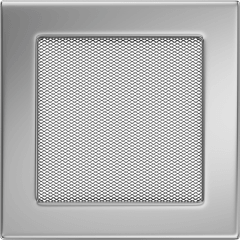 Krbová mřížka niklovaná - Velikost mřížky krbu: 22 x 22 se žaluzií