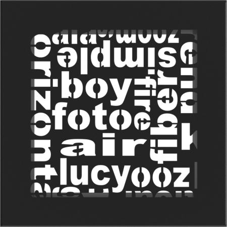 Krbová mřížka ABC černá