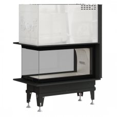Luxusní krbová vložka BEF THERM V 10 U, výsuvné otevírání, sklo třístranné,