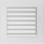 Krbová mřížka bílá - Velikost mřížky krbu: 17 x 49 se žaluzií