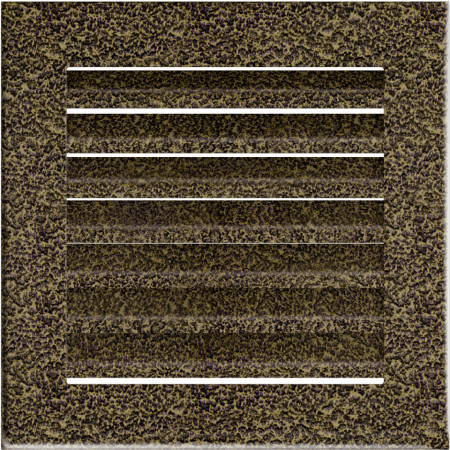 Krbová mřížka Fresh černo-zlatá - Velikost mřížky krbu: 17 x 37