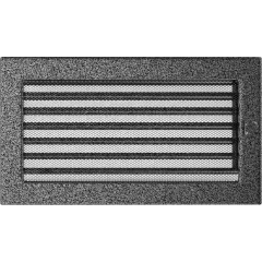 Krbová mřížka černo stříbrná - Velikost mřížky krbu: 17 x 30 se žaluzií