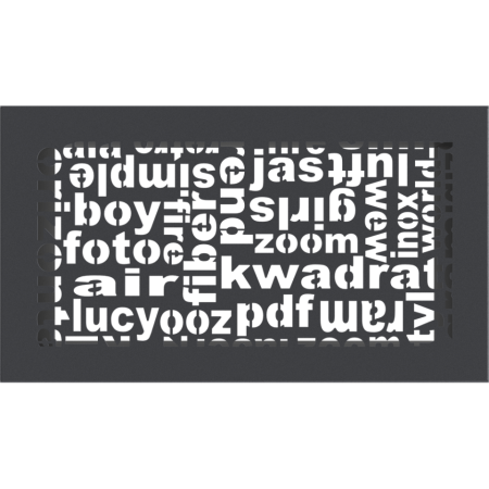 Krbová mřížka ABC grafitová - Velikost mřížky krbu: 17 x 30