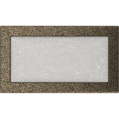 Krbová mřížka Oskar černo-zlatá - Velikost mřížky krbu: 22 x 22 bez žaluzie