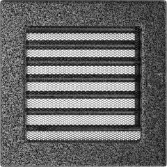Krbová mřížka černo stříbrná - Velikost mřížky krbu: 17 x 30 se žaluzií