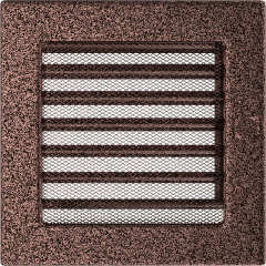 Krbová mřížka měděná - Velikost mřížky krbu: 17 x 30 se žaluzií