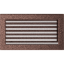 Krbová mřížka měděná - Velikost mřížky krbu: 17 x 30 se žaluzií