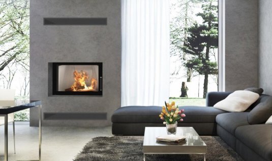 Teplovzdušná krbová vložka BEF THERM 7 rovné sklo