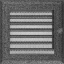 Krbová mřížka Oskar černo stříbrná - Velikost mřížky krbu: 22 x 22 bez žaluzie