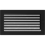 Krbová mřížka černá - Velikost mřížky krbu: 22 x 45 se žaluzií