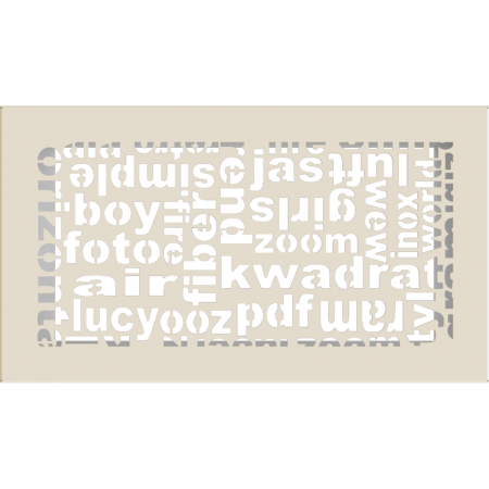 Krbová mřížka ABC krémová - Velikost mřížky krbu: 17 x 49